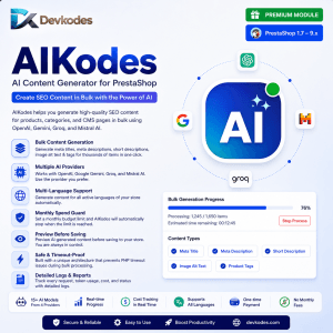 AIKodes AI Content and SEO Assistant for PrestaShop